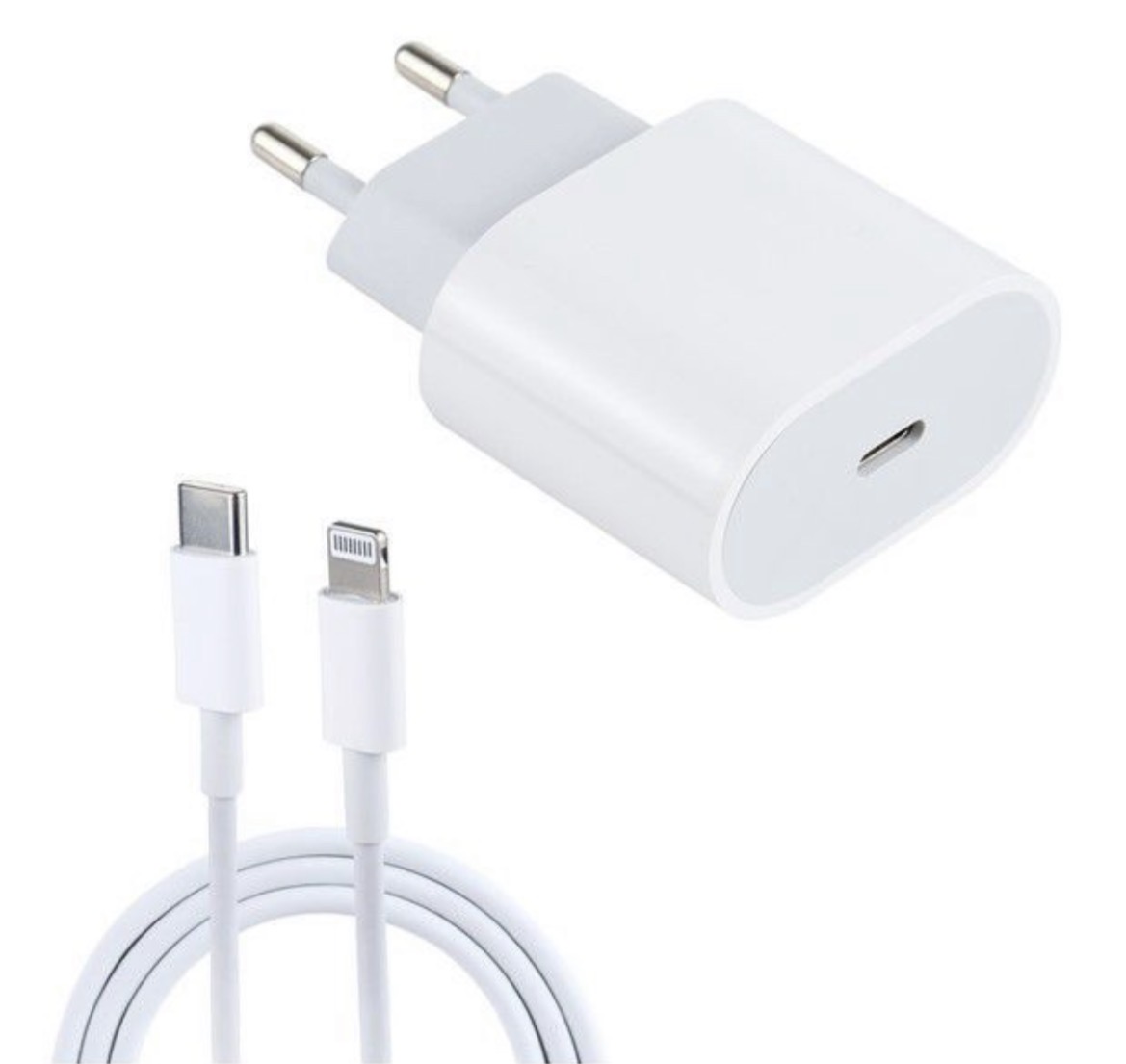 45W USB-C Fast Charging Adapter + Lightning Cable
